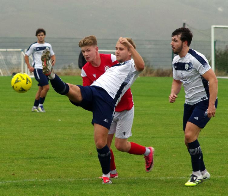 Fishguard Sports clear the danger against Milford United